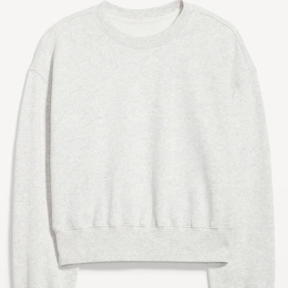 NWT OLD NAVY Drop-Shoulder Sweatshirt Color: LIGHT HEATHER GREY LARGE - Picture 1 of 6